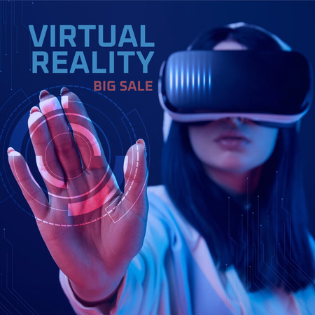 Virtual Reality Big Sale Instagram Design Template