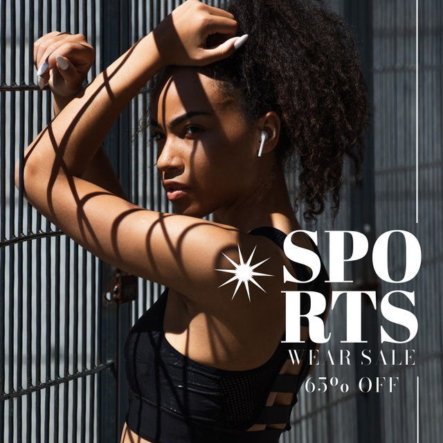 Sportswear Ad for Women Instagram Modelo de Design