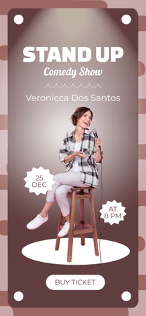 Platilla de diseño Stand-up Comedy Show with Woman performing on Stage Snapchat Moment Filter