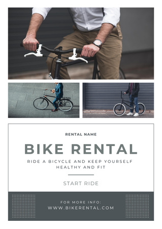 Designvorlage Bike Rental Services für Poster