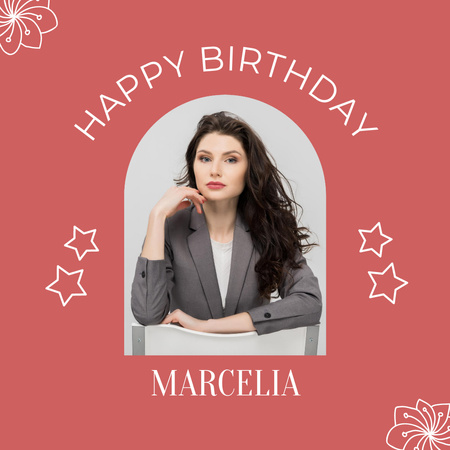 Birthday Greeting to a Woman Instagram Design Template