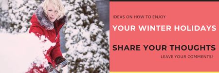Ideas for winter holidays Email header Modelo de Design