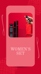 Female Perfume Promotion on pink