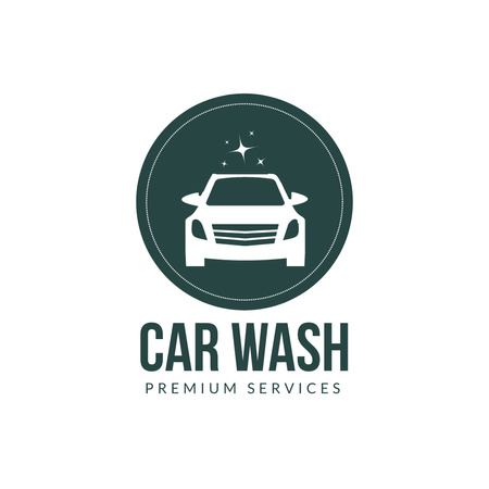 Ontwerpsjabloon van Logo 1080x1080px van Car Wash Services Offer with Auto