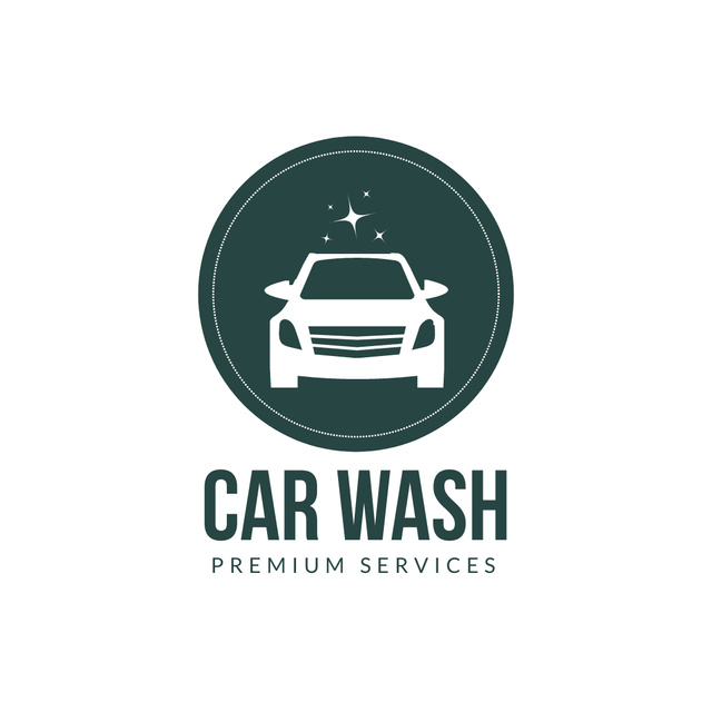 Designvorlage Car Wash Services Offer with Auto für Logo 1080x1080px