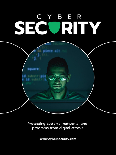 Innovative Security Digital Services Ad Poster US Tasarım Şablonu