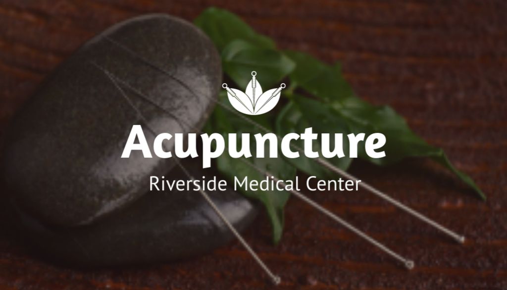 Offer of Acupuncture Services at Medical Center Business Card USデザインテンプレート