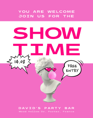 Postmodern Announcement of Show Poster 22x28in Design Template