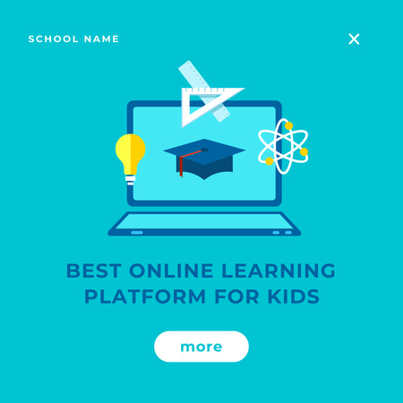 Online Courses for Kids Animated Post Design Template