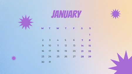Ontwerpsjabloon van Calendar van abstracte gradiëntgegevens