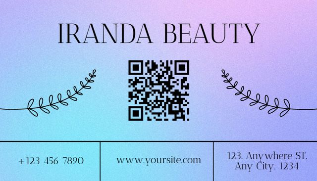Beauty Salon and Spa Services Business Card US Šablona návrhu