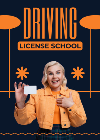 Ontwerpsjabloon van Flayer van Cutting-edge Driving License School Offer