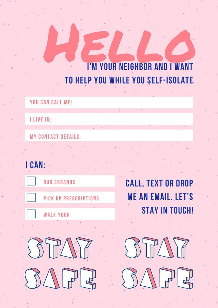 Template di design Viral Awareness And Neighbor Help with Notice for Elder people Poster