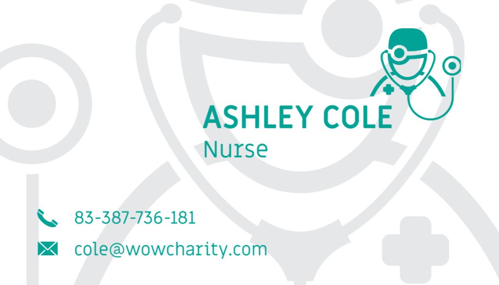 Highly Professional Nurse Service Offer Business Card US Modelo de Design