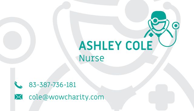Highly Professional Nurse Service Offer Business Card USデザインテンプレート