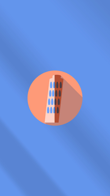 Illustration of Pisa Tower Instagram Highlight Cover Design Template