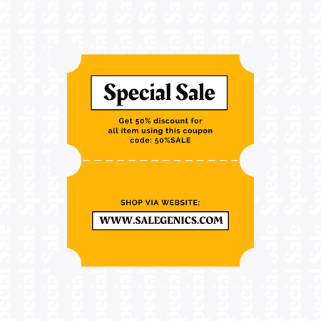 Plantilla de diseño de Yellow Ad of Special Sale Instagram 