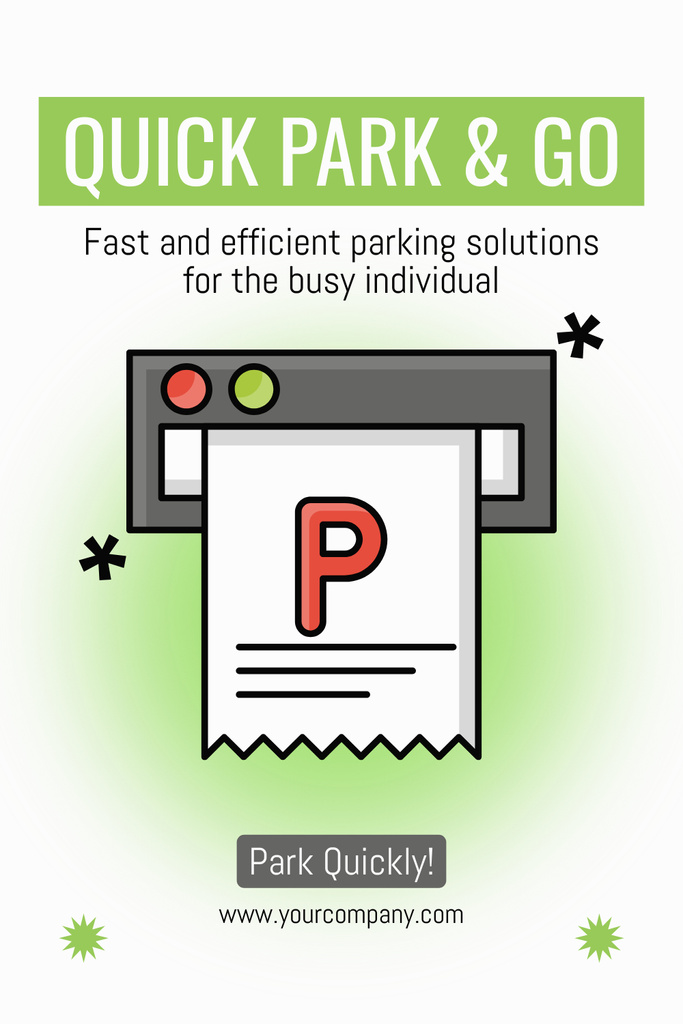 Template di design Quick and Convenient Parking Services Pinterest