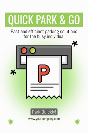 Serviços de estacionamento rápidos e convenientes Pinterest Modelo de Design