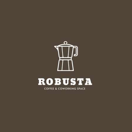 Illustration of Coffee Pot Instagram Design Template