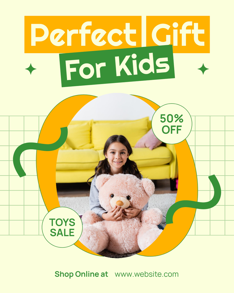 Discount on Perfect Gift for Child Instagram Post Vertical tervezősablon