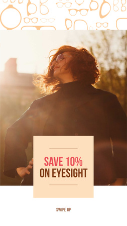 Designvorlage Eyesight Day Special Discount Offer für Instagram Story