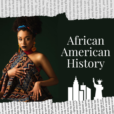 Template di design Informazioni sulla storia afroamericana Instagram
