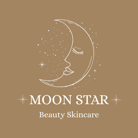 Anúncio de cuidados com a pele de beleza Logo Modelo de Design