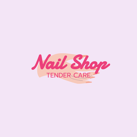 Nail Salon Services Offer Logo Πρότυπο σχεδίασης