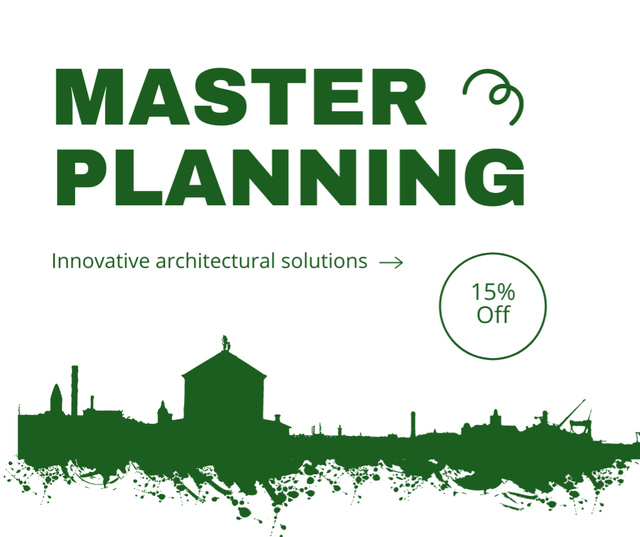Designvorlage Discount Offer on Architectural Master Planning für Facebook