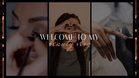 Beauty Vlog για το μακιγιάζ και την τέχνη νυχιών YouTube intro Πρότυπο σχεδίασης