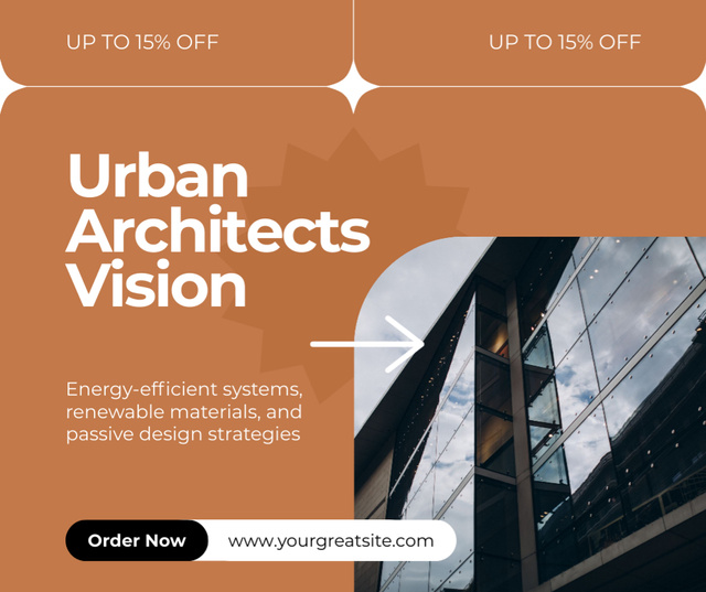 Designvorlage Highly Professional Architectural Services With Discount für Facebook