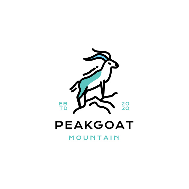 Mountain Tourism Resort Emblem Logo Design Template