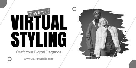 Designvorlage Virtuelles Styling für eleganten Look für Twitter