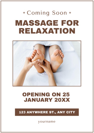 Foot Massage Advertisement Poster Design Template