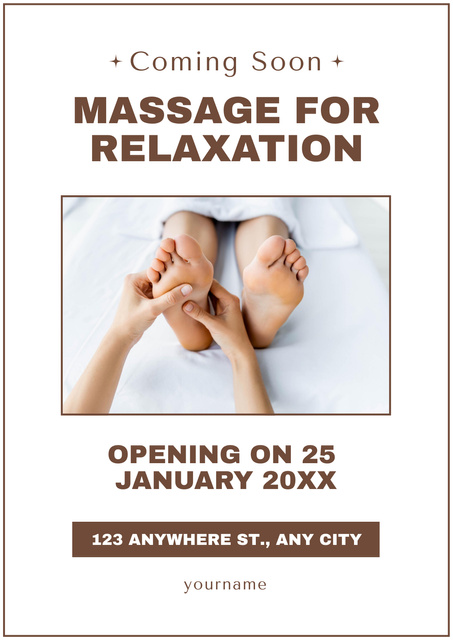 Foot Massage Advertisement Poster Modelo de Design