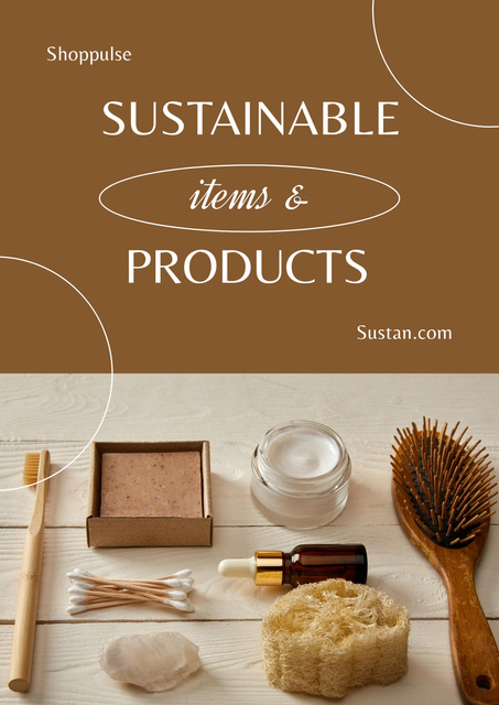 Plantilla de diseño de Offer of Sustainable Self Care Products Poster 