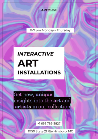 Interactive Art Installations Poster tervezősablon