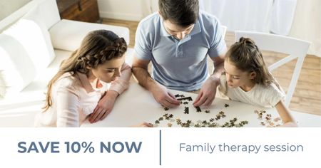 centro de terapia familiar oferta Facebook AD Modelo de Design