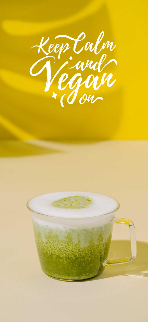 Vegan Lifestyle concept with Green Smoothie Snapchat Geofilterデザインテンプレート
