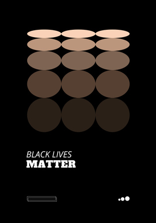 All Lives Matter Phrase with Diverse Types of Skin Colors Poster 28x40inデザインテンプレート