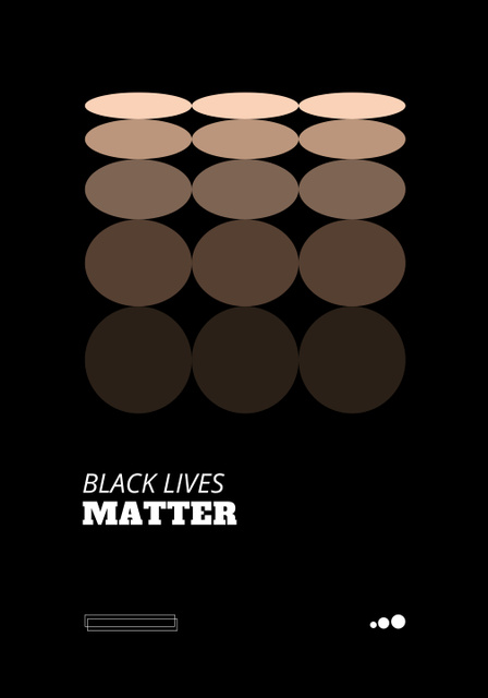 All Lives Matter Phrase with Diverse Types of Skin Colors Poster 28x40in – шаблон для дизайна
