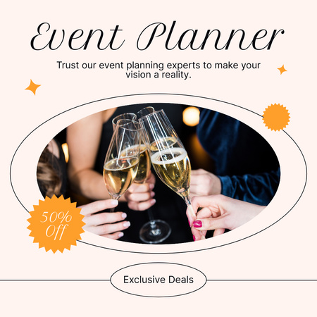 Platilla de diseño Holiday Event Planning Service Instagram AD
