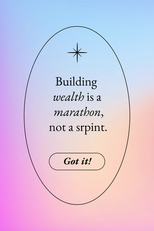 Wealth Inspirational Quote Pinterest tervezősablon
