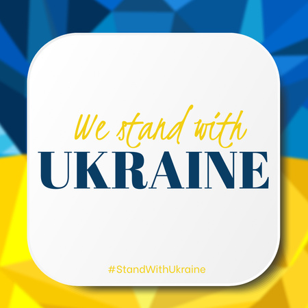 We Stand With Ukraine Instagram Design Template