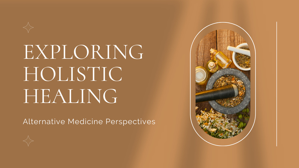 Holistic Healing With Herbal Medicine And Therapies Presentation Wideデザインテンプレート