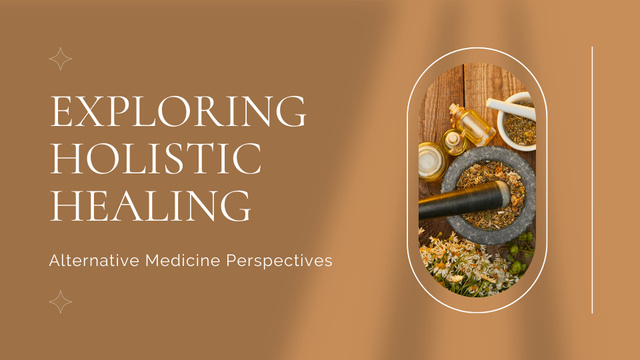 Holistic Healing With Herbal Medicine And Therapies Presentation Wide tervezősablon