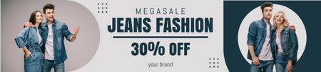 Ad of Jeans Fashion Ebay Store Billboard Design Template