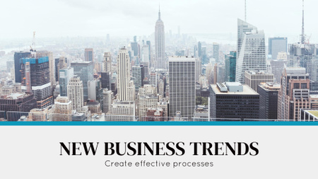 New Business Trends Research Presentation Wide Design Template