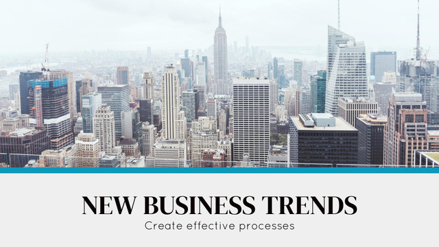 New Business Trends Research Presentation Wideデザインテンプレート
